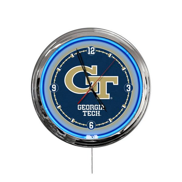 ClkL16GATech 16 in. Georgia Tech LED Wall Clock, Multi Color