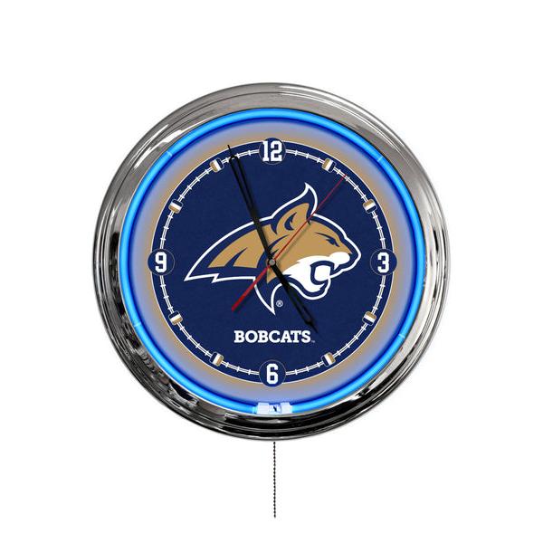 ClkL16MontSt 16 in. Montana State University LED Wall Clock, Multi Color