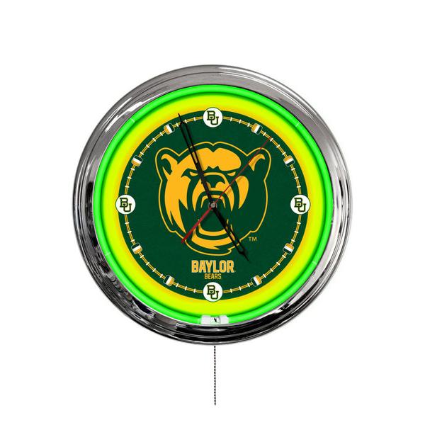ClkL16Baylor 16 in. Baylor University LED Wall Clock, Multi Color