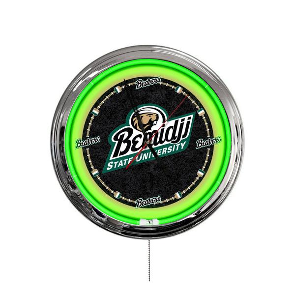 ClkL16BmijSt 16 in. Bemidji State University LED Wall Clock, Multi Color