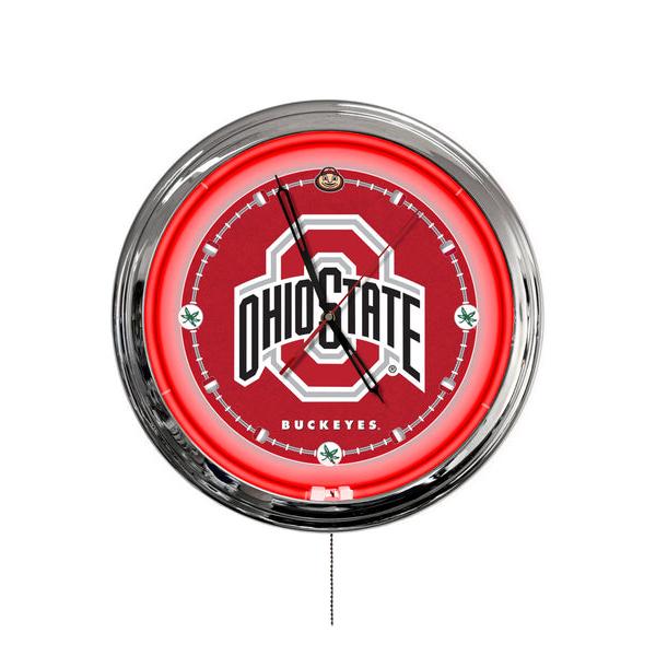 ClkL16OhioSt 16 in. Ohio State University LED Wall Clock, Multi Color