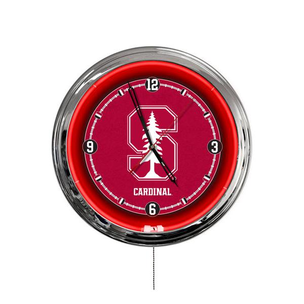 ClkL16Stnfrd 16 in. Stanford University LED Wall Clock, Multi Color
