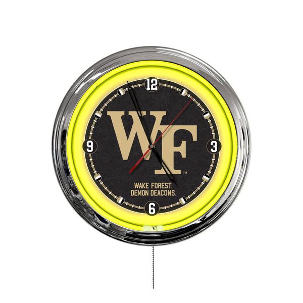ClkL16WakeFr 16 in. Wake Forest University LED Wall Clock, Multi Color