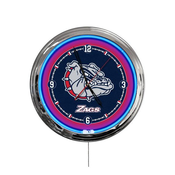 ClkL16Gonzga 16 in. Gonzaga LED Wall Clock, Multi Color