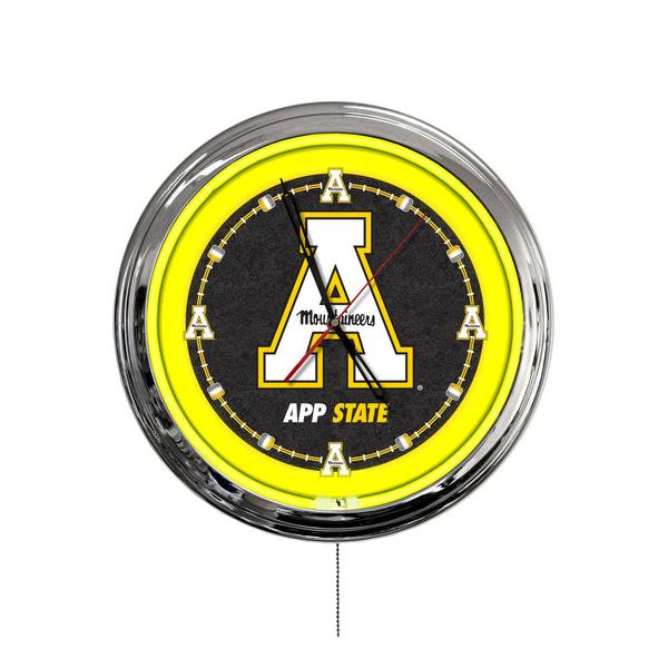 ClkL16AppStU 16 in. Appalachian State University LED Wall Clock, Multi Color