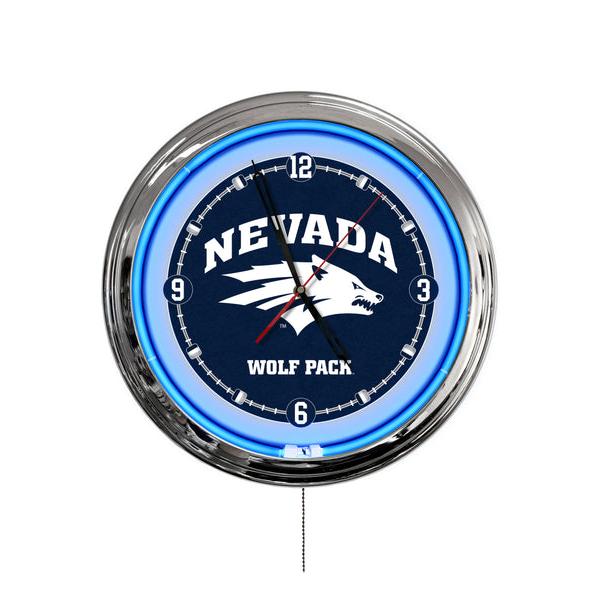 ClkL16NevaUn 16 in. University of Nevada LED Wall Clock, Multi Color