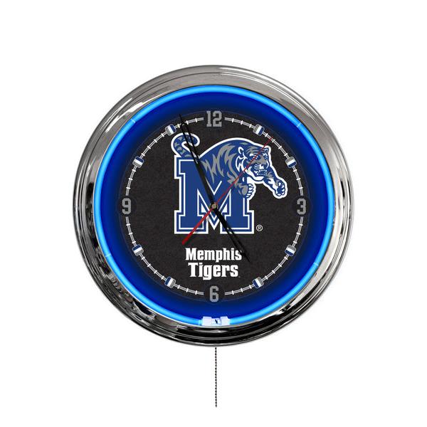 ClkL16Memphs 16 in. University of Memphis LED Wall Clock, Multi Color
