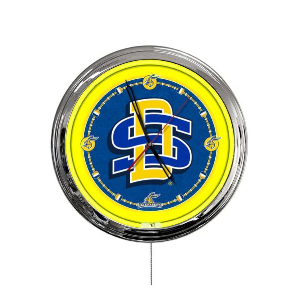 ClkL16SDakSt 16 in. South Dakota State University LED Wall Clock, Multi Color