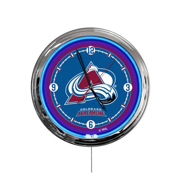 ClkL16ColAva 16 in. Colorado Avalanche LED Wall Clock, Multi Color