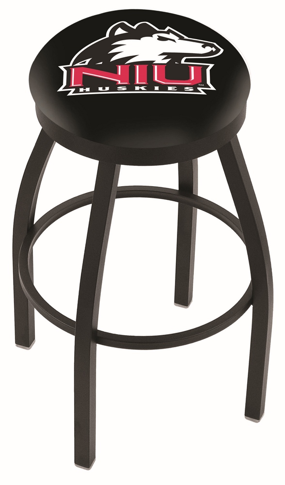 30" L8B2B - Black Wrinkle Northern Illinois Swivel Bar Stool with Accent Ring by  Company