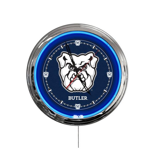 ClkL16Butler 16 in. Butler University LED Wall Clock, Multi Color
