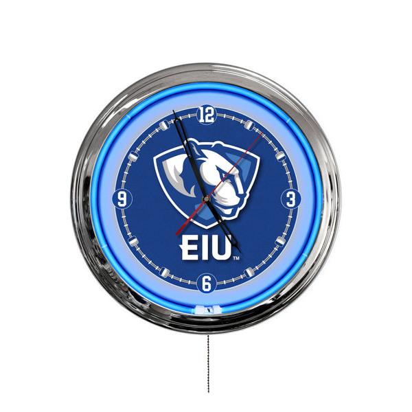 ClkL16EastIL 16 in. Eastern Illinois University LED Wall Clock, Multi Color