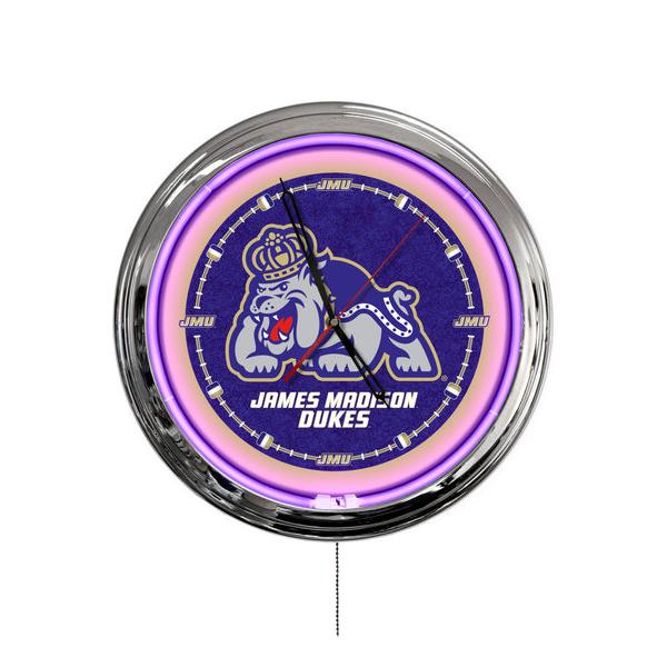 ClkL16JmsMad 16 in. James Madison University LED Wall Clock, Multi Color