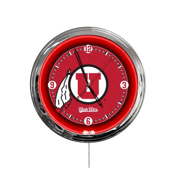 ClkL16UtahUn 16 in. University of Utah LED Wall Clock, Multi Color