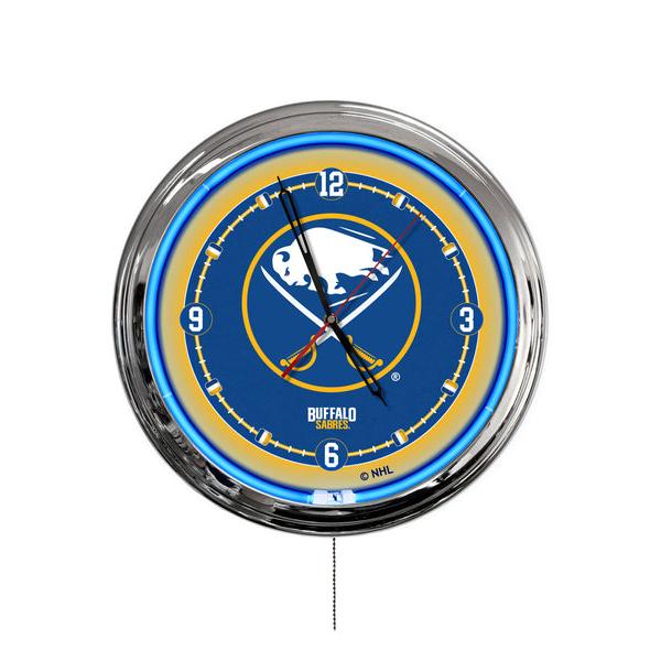 ClkL16BufSab 16 in. Buffalo Sabres LED Wall Clock, Multi Color