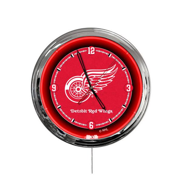 ClkL16DetRed 16 in. Detroit Red Wings LED Wall Clock, Multi Color