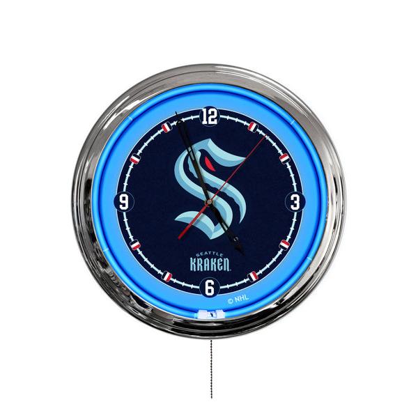ClkL16SeaKrk 16 in. Seattle Kraken LED Wall Clock, Multi Color