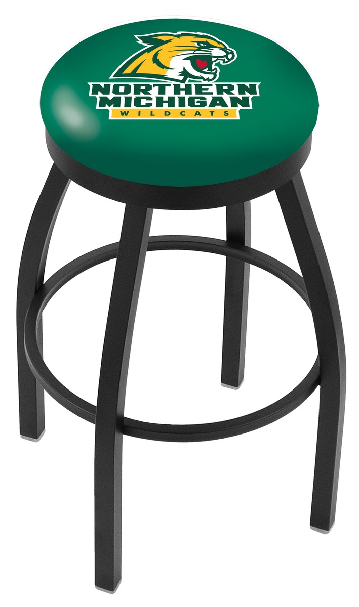 30" L8B2B - Black Wrinkle Northern Michigan Swivel Bar Stool with Accent Ring by  Company