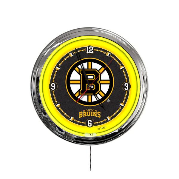 ClkL16BosBru 16 in. Boston Bruins LED Wall Clock, Multi Color