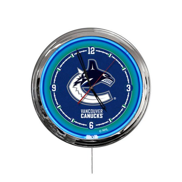 ClkL16VanCan 16 in. Vancouver Canucks LED Wall Clock, Multi Color