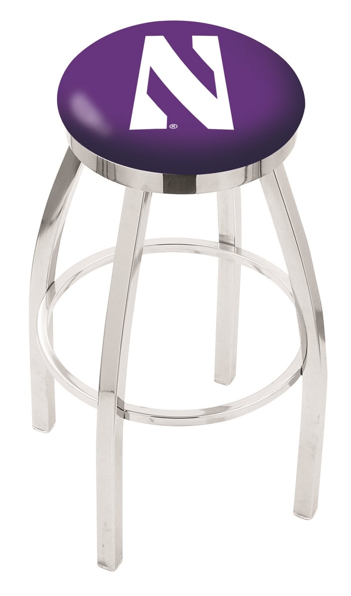 30" L8C2C - Chrome Northwestern Swivel Bar Stool with Accent Ring by  Company