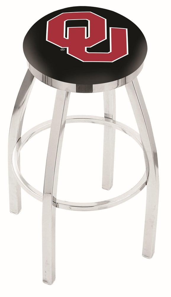 30" L8C2C - Chrome Oklahoma Swivel Bar Stool with Accent Ring by  Company