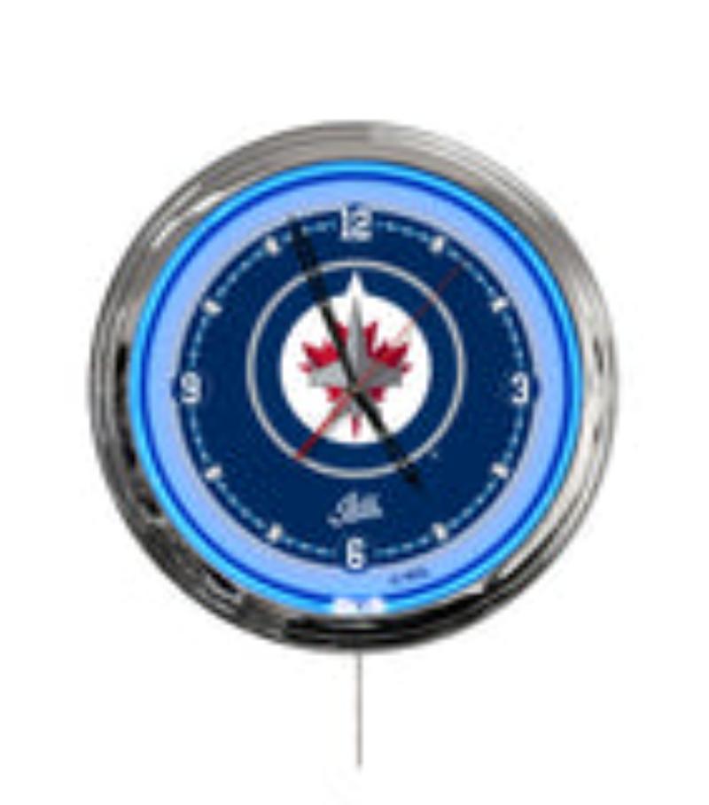 ClkL16WinJet Winnipeg Jets 16 in. Multi Color LED Wall Clock