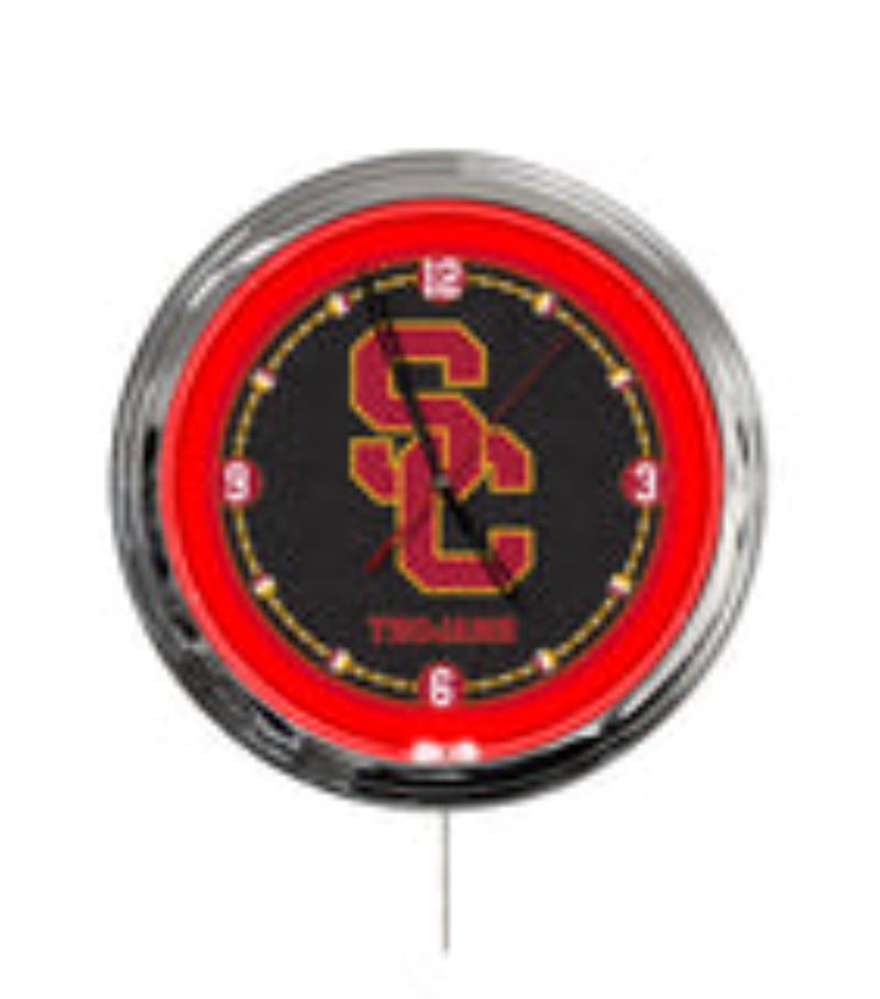 ClkL16SouCal University of Southern California 16 in. Multi Color LED Wall Clock