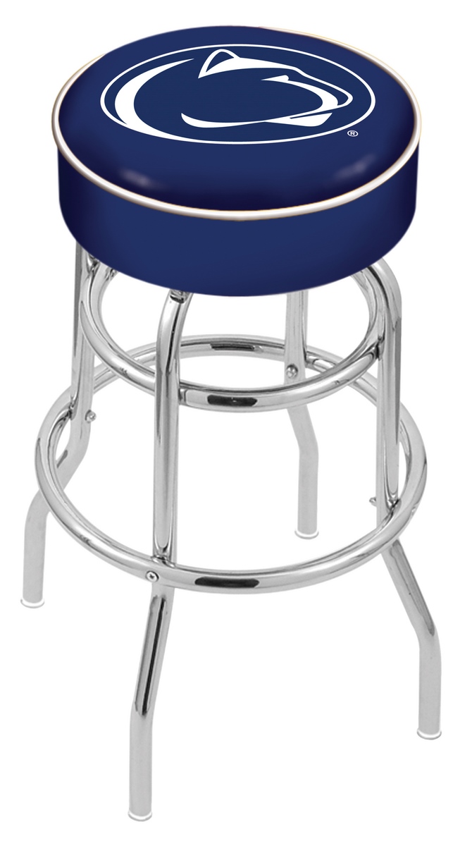 25" L7C1 - 4" Penn State Cushion Seat with Double-Ring Chrome Base Swivel Bar Stool by  Company
