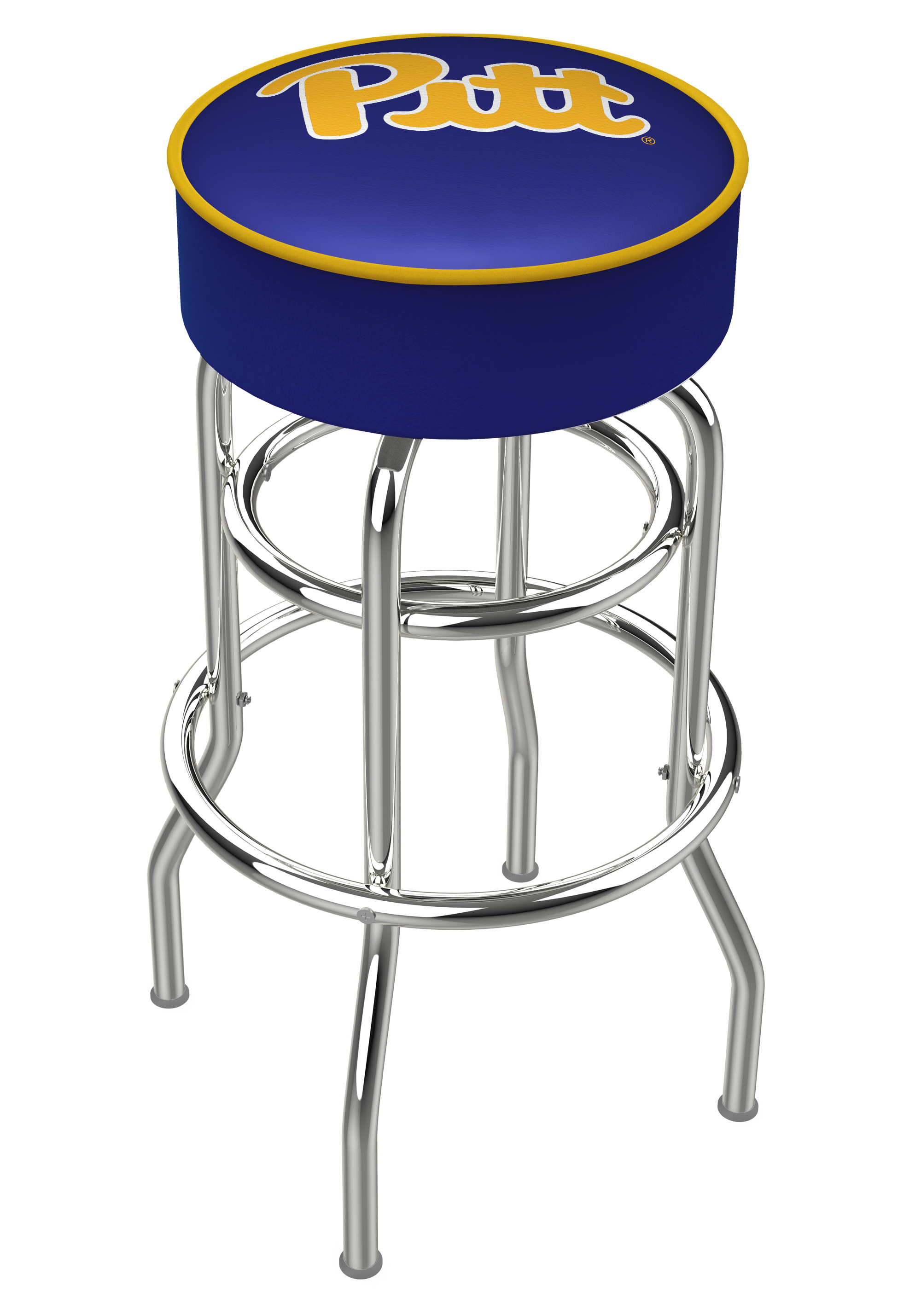 25" L7C1 - 4" Pitt Cushion Seat with Double-Ring Chrome Base Swivel Bar Stool by  Company