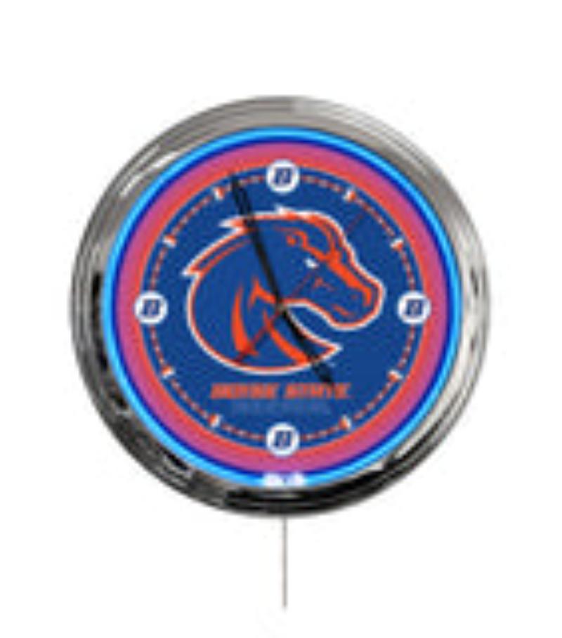 ClkL16BoiseS Boise State University 16 in. Multi Color LED Wall Clock