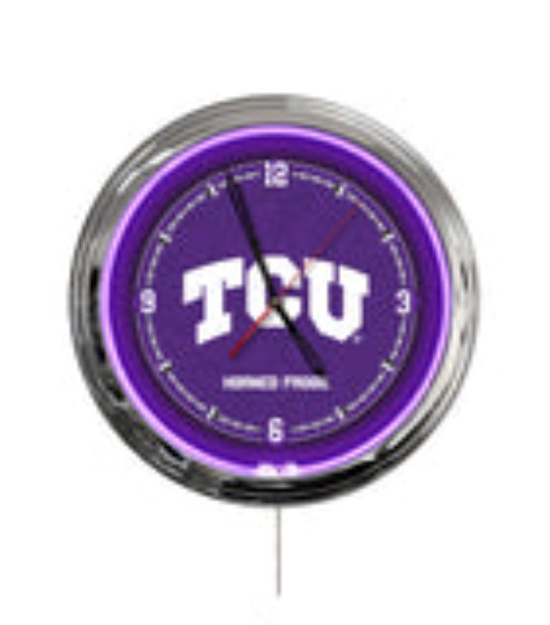 ClkL16TexChr Texas Christian University 16 in. Multi Color LED Wall Clock