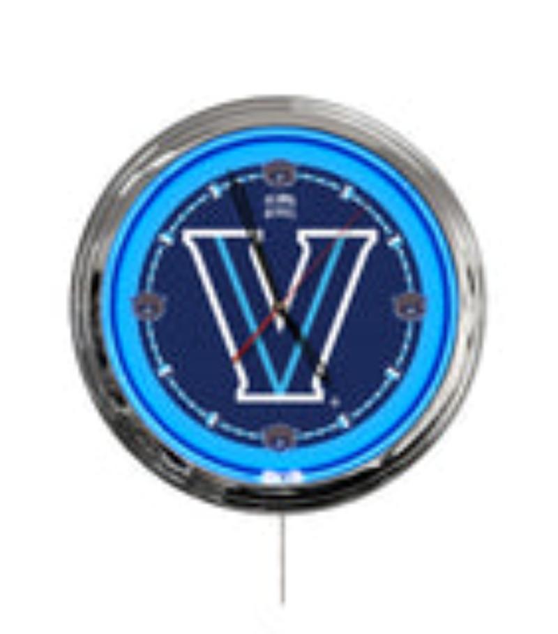 ClkL16Vilnva Villanova University 16 in. Multi Color LED Wall Clock