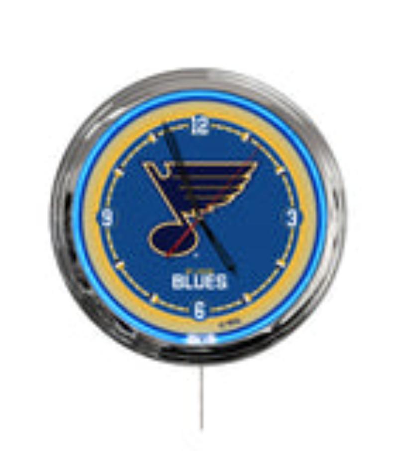 ClkL16STLBlu St Louis Blues 16 in. Multi Color LED Wall Clock