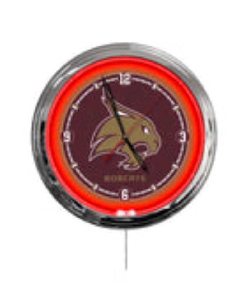 ClkL16TexsSt Texas State University 16 in. Multi Color LED Wall Clock
