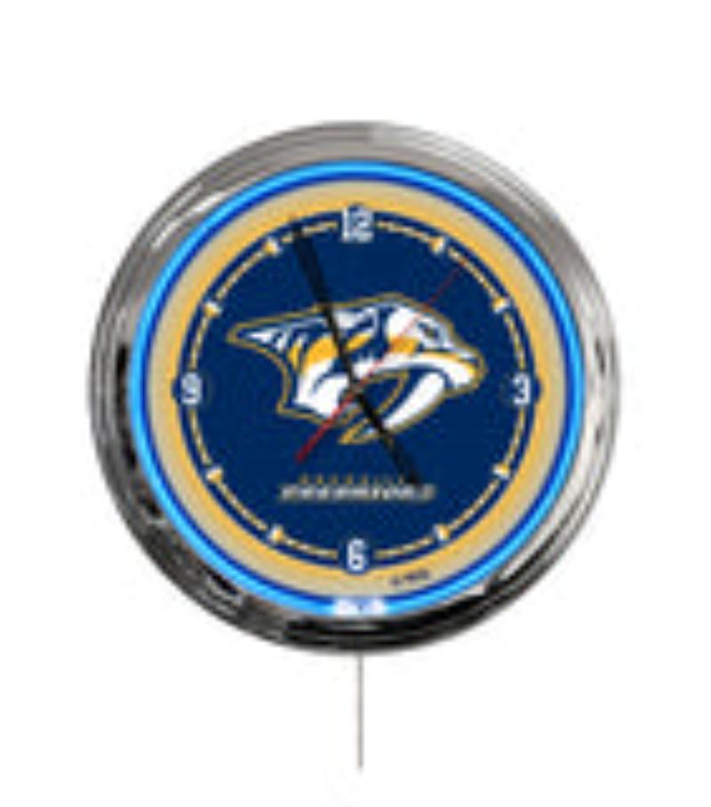 ClkL16NshPre Nashville Predators 16 in. Multi Color LED Wall Clock