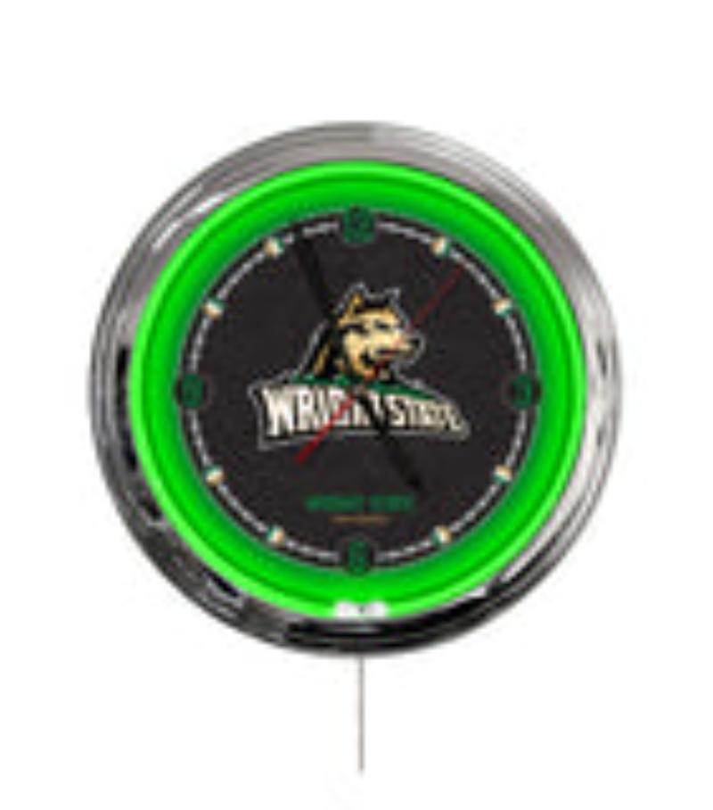 ClkL16WrtStU Wright State University 16 in. Multi Color LED Wall Clock