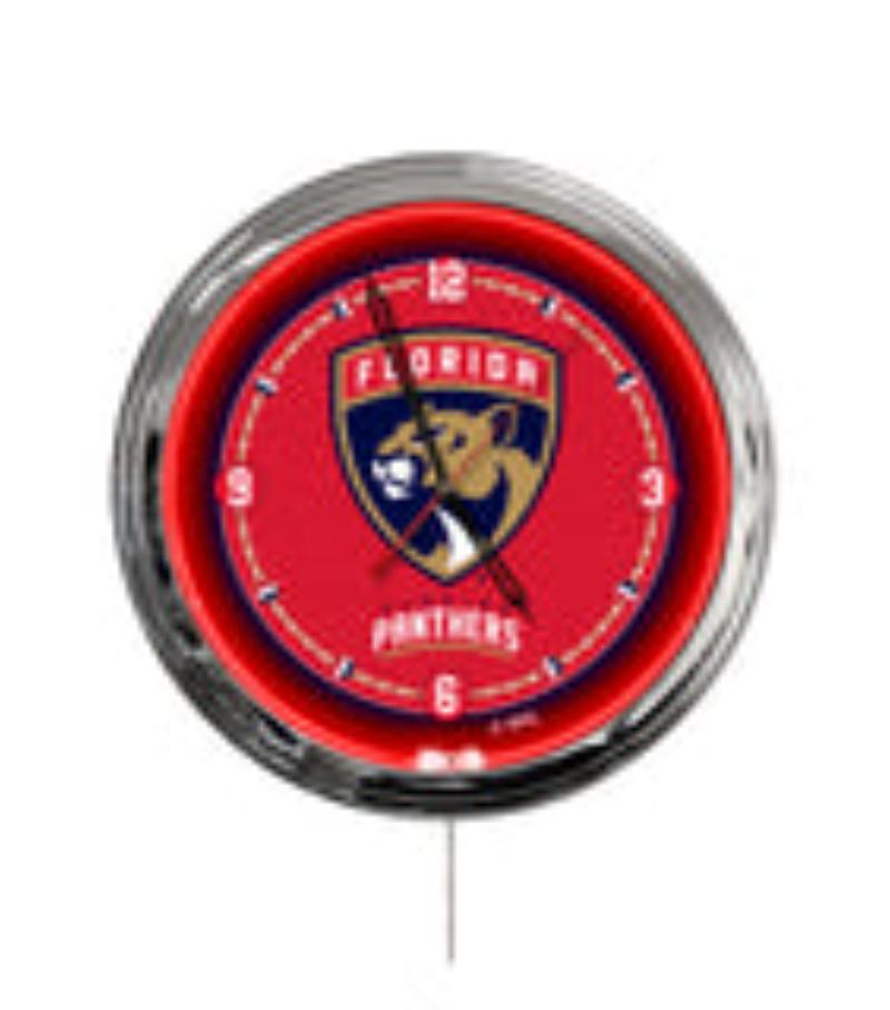 ClkL16FlaPan Florida Panthers 16 in. Multi Color LED Wall Clock