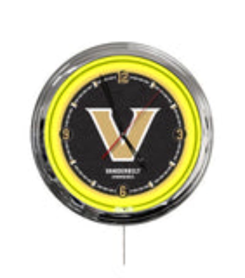 ClkL16Vander Vanderbilt University 16 in. Multi Color LED Wall Clock