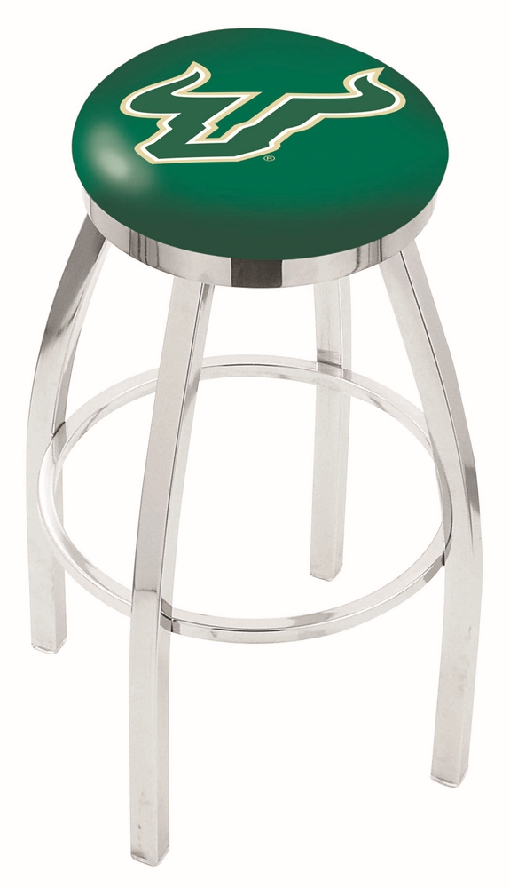 30" L8C2C - Chrome South Florida Swivel Bar Stool with Accent Ring by  Company
