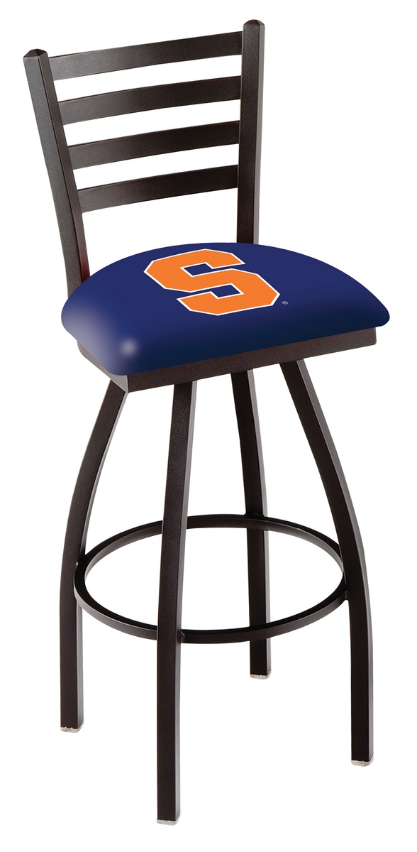 L014 - 30" Black Wrinkle Syracuse Swivel Bar Stool with Ladder Style Back by  Co.