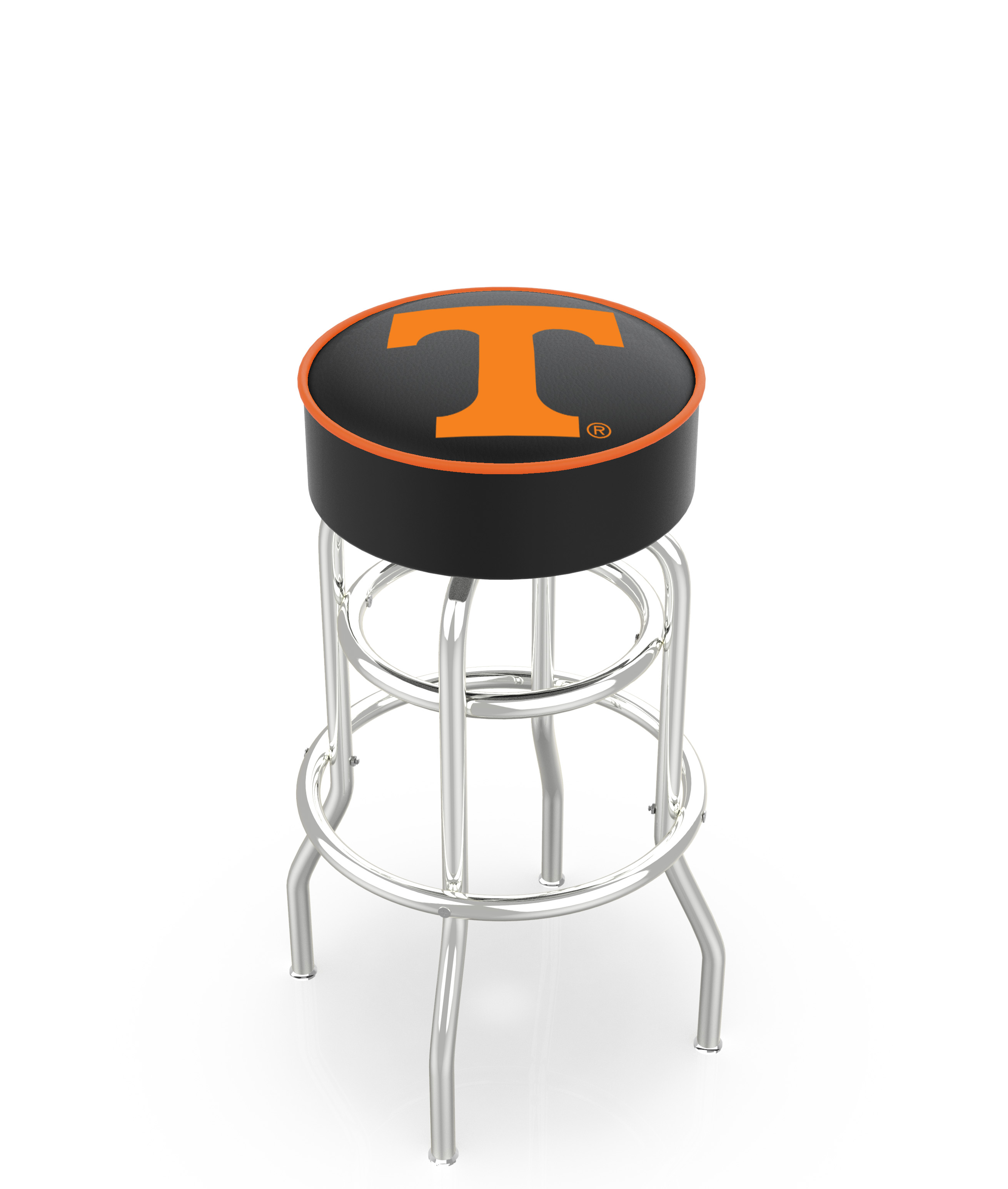 25" L7C1 - 4" Tennessee Cushion Seat with Double-Ring Chrome Base Swivel Bar Stool by  Company