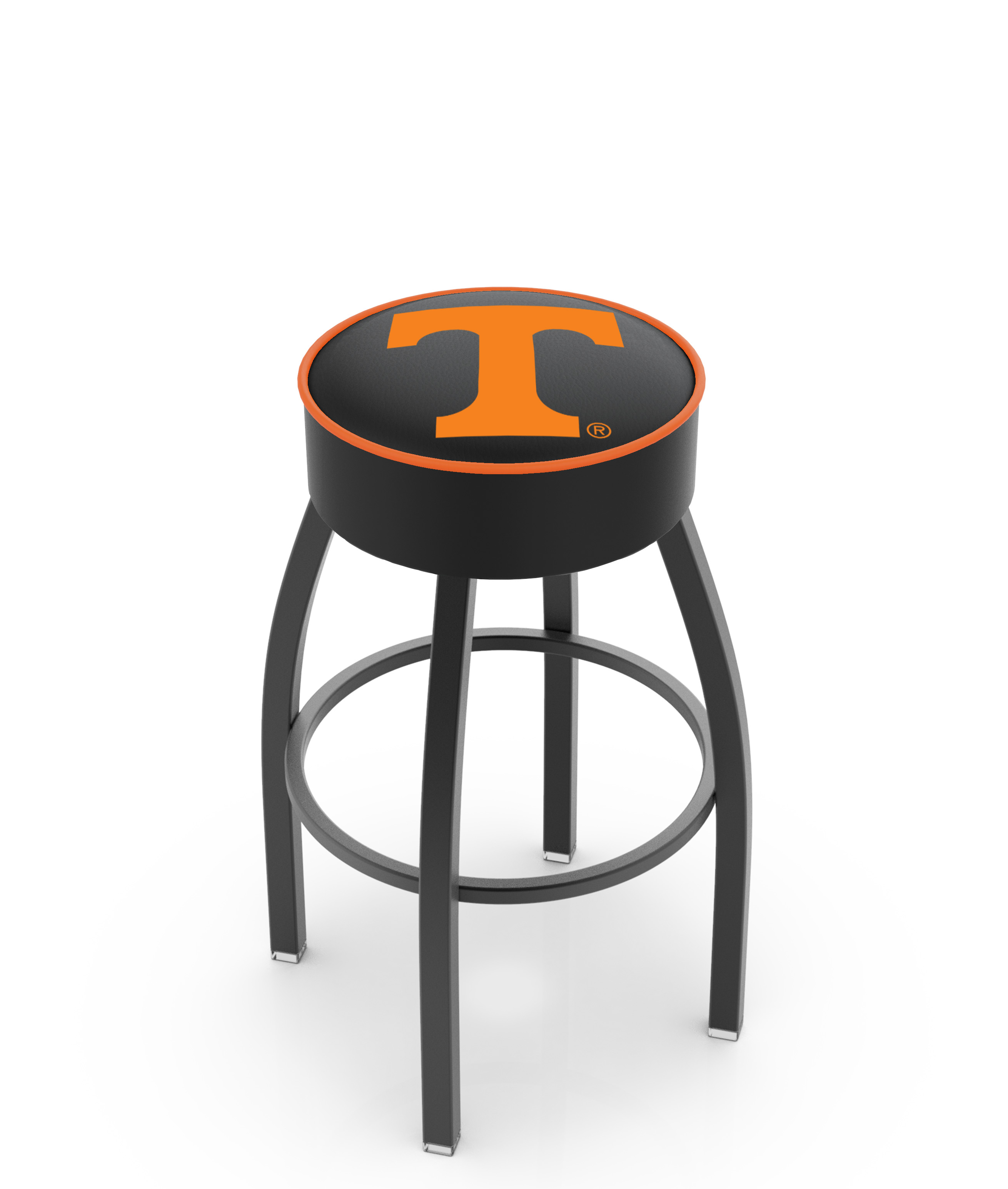 30" L8B1 - 4" Tennessee Cushion Seat with Black Wrinkle Base Swivel Bar Stool by  Company