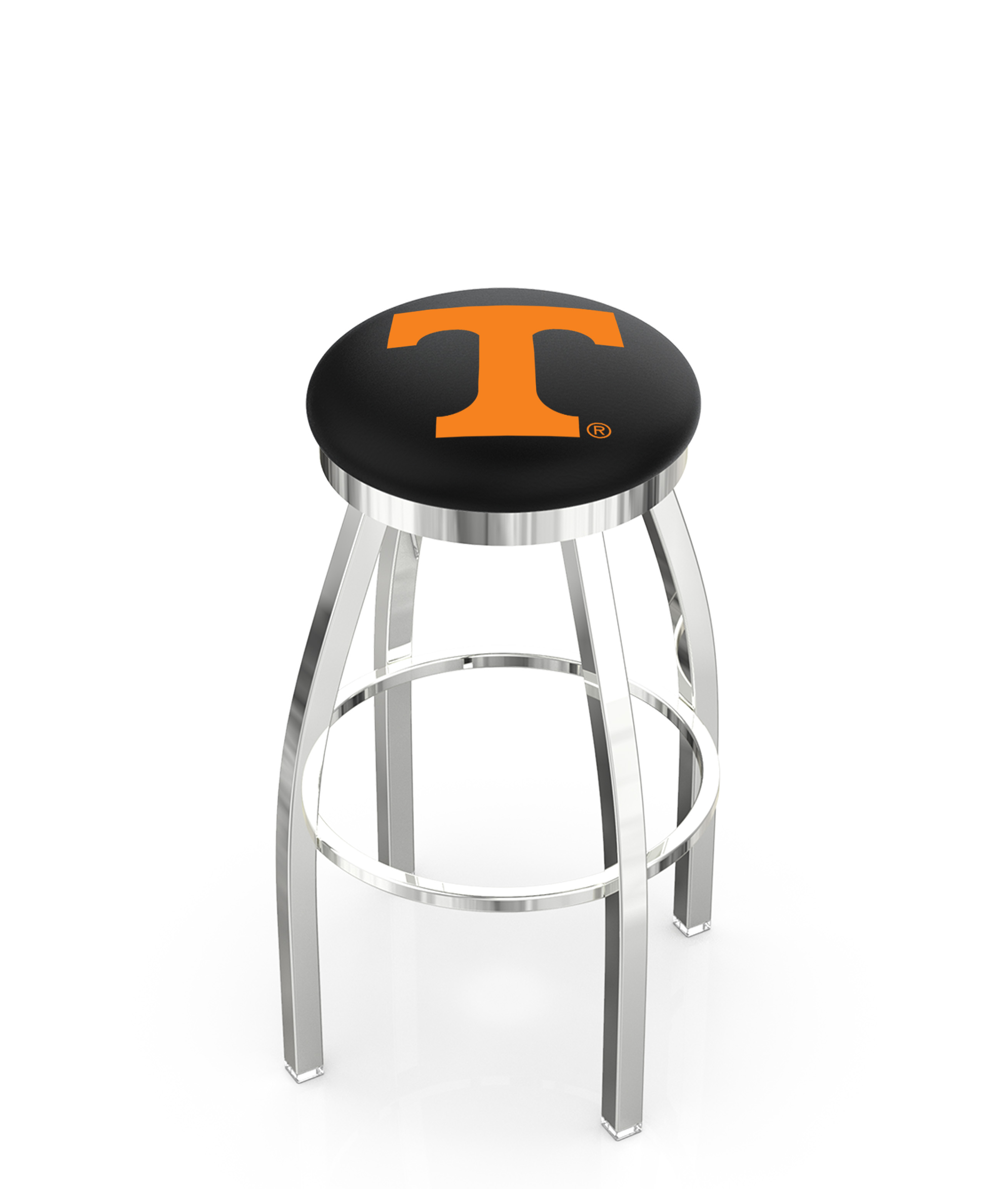 25" L8C2C - Chrome Tennessee Swivel Bar Stool with Accent Ring by  Company