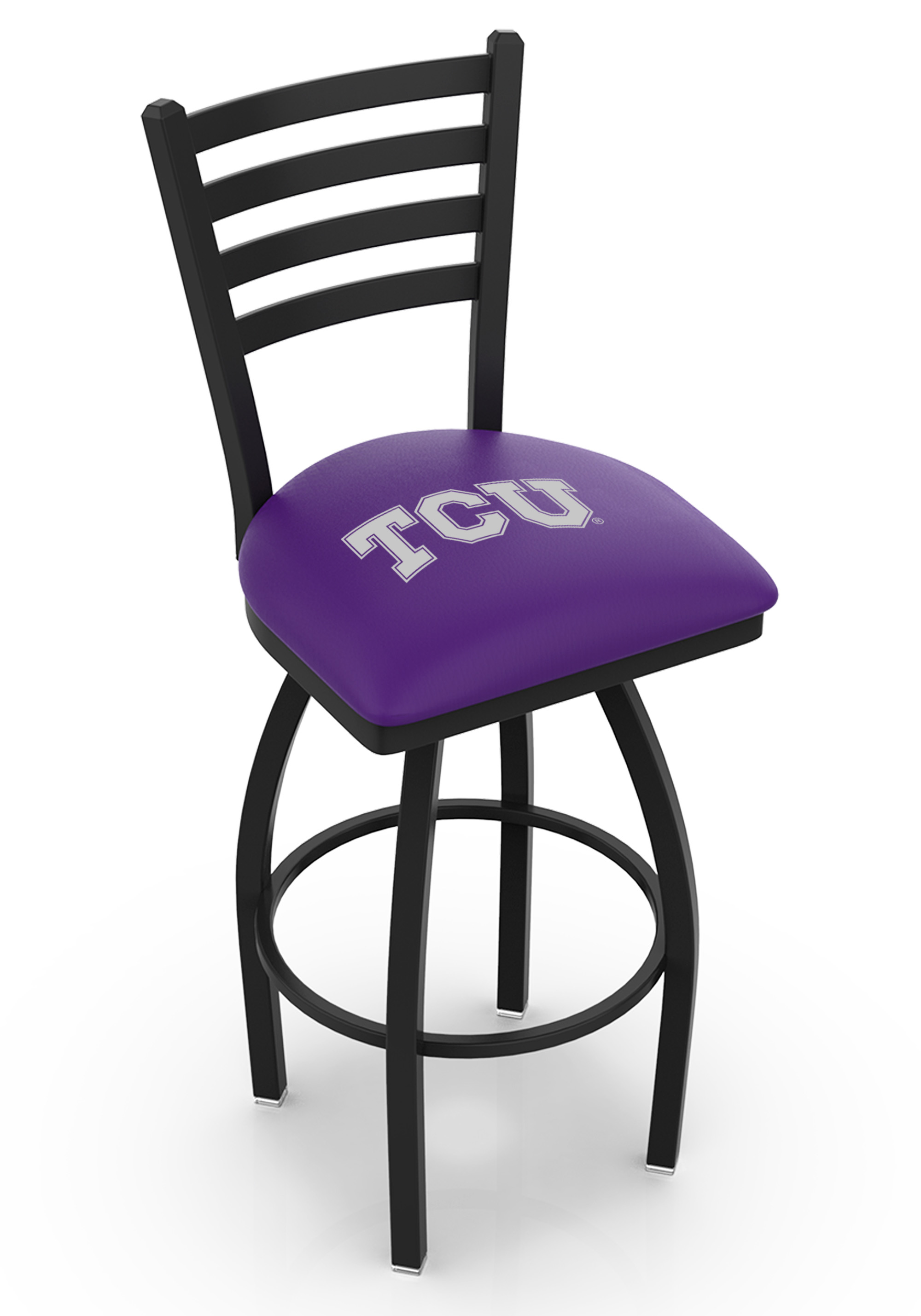 L014 - 30" Black Wrinkle TCU Swivel Bar Stool with Ladder Style Back by  Co.