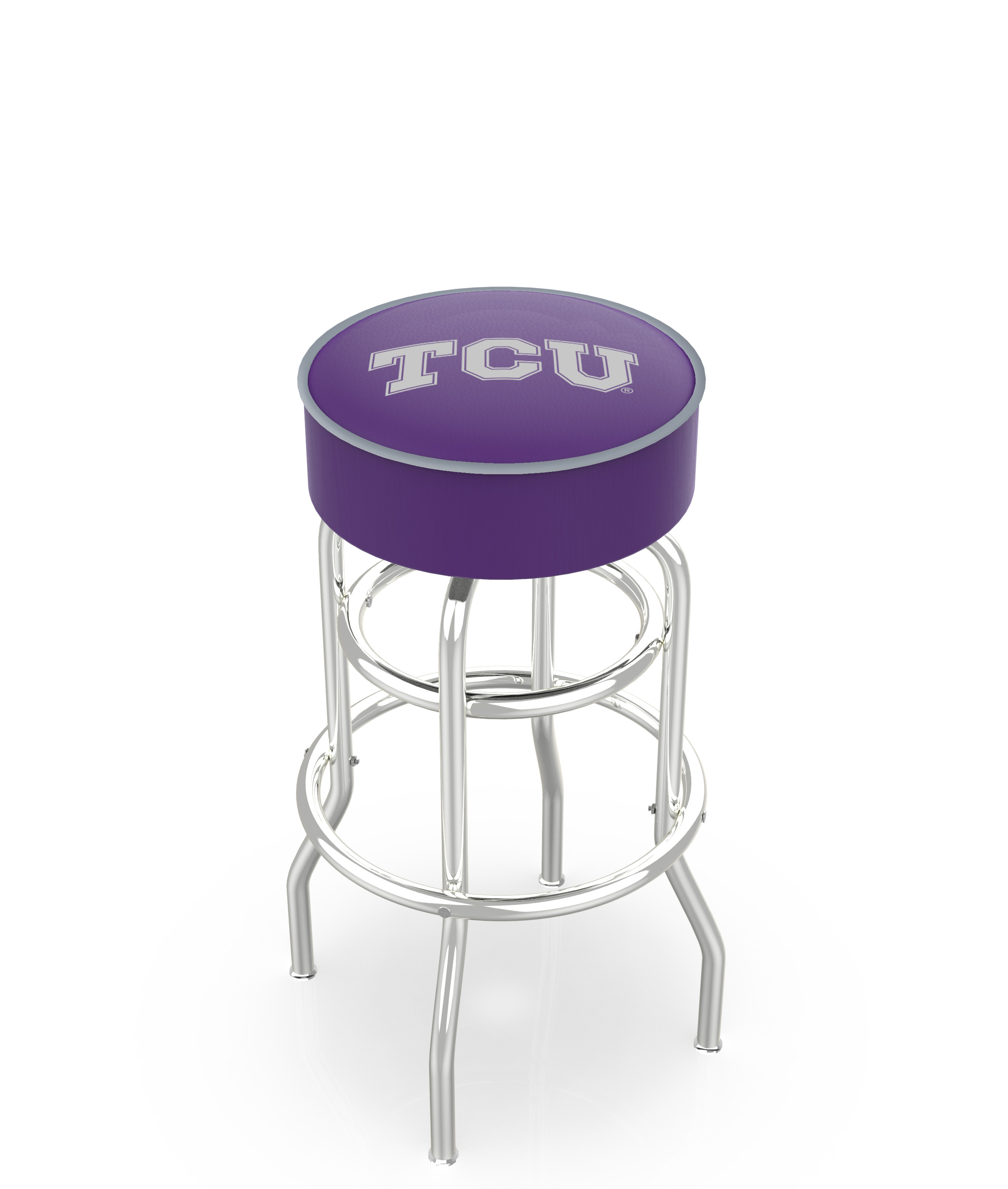25" L7C1 - 4" TCU Cushion Seat with Double-Ring Chrome Base Swivel Bar Stool by  Company