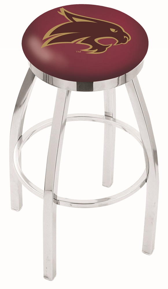 30" L8C2C - Chrome Texas State Swivel Bar Stool with Accent Ring by  Company
