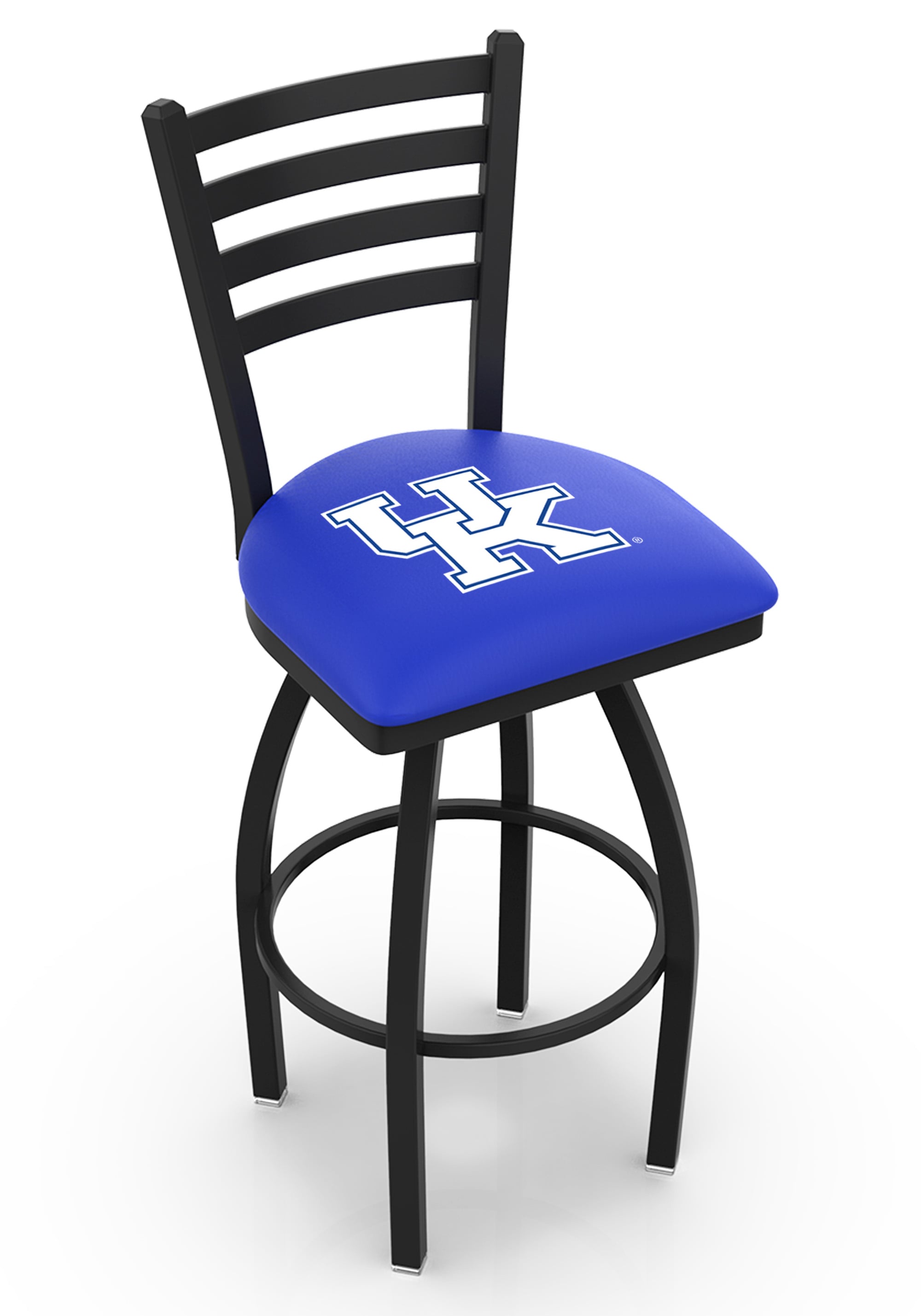 L014 - 25" Black Wrinkle Kentucky "UK" Swivel Bar Stool with Ladder Style Back by  Co -  Holland Bar Stool, L01425UKY-UK