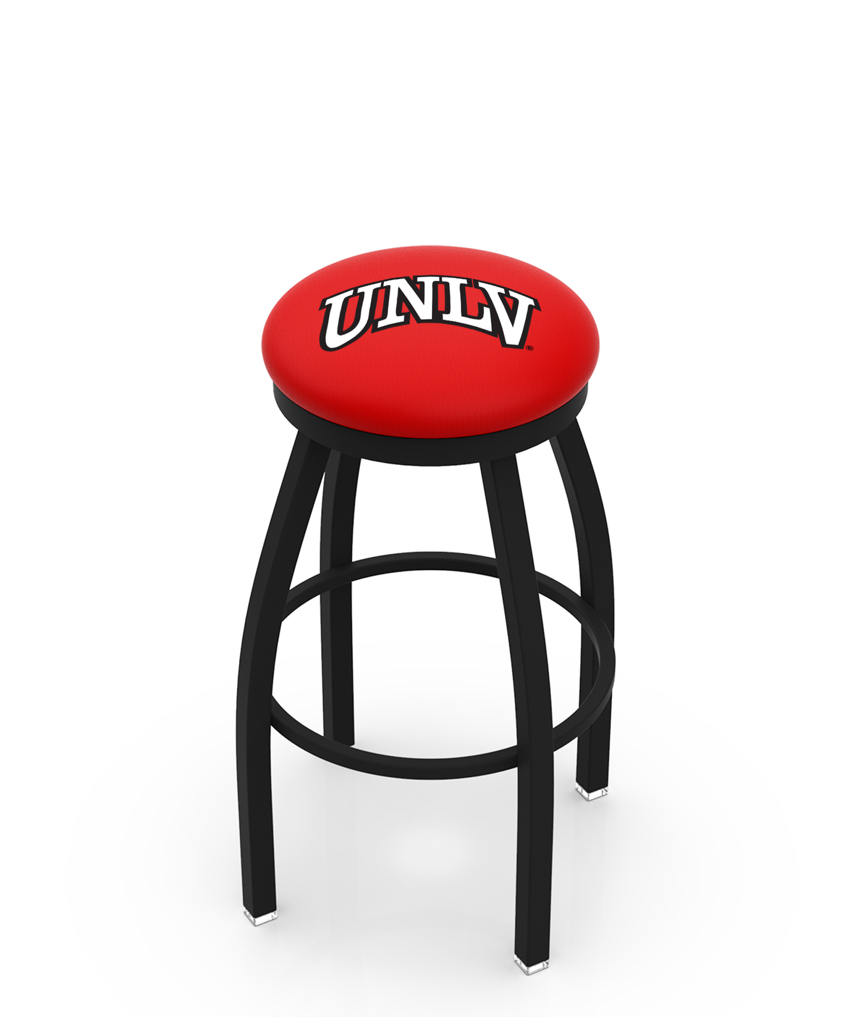 30" L8B2B - Black Wrinkle UNLV Swivel Bar Stool with Accent Ring by  Company