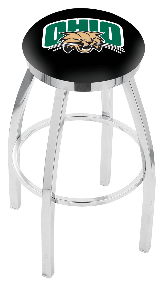 25" L8C2C - Chrome Ohio University Swivel Bar Stool with Accent Ring by  Company
